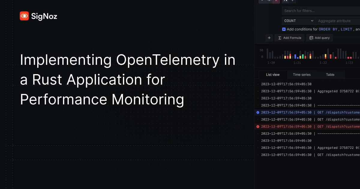 Monitor your Rust applications with SigNoz